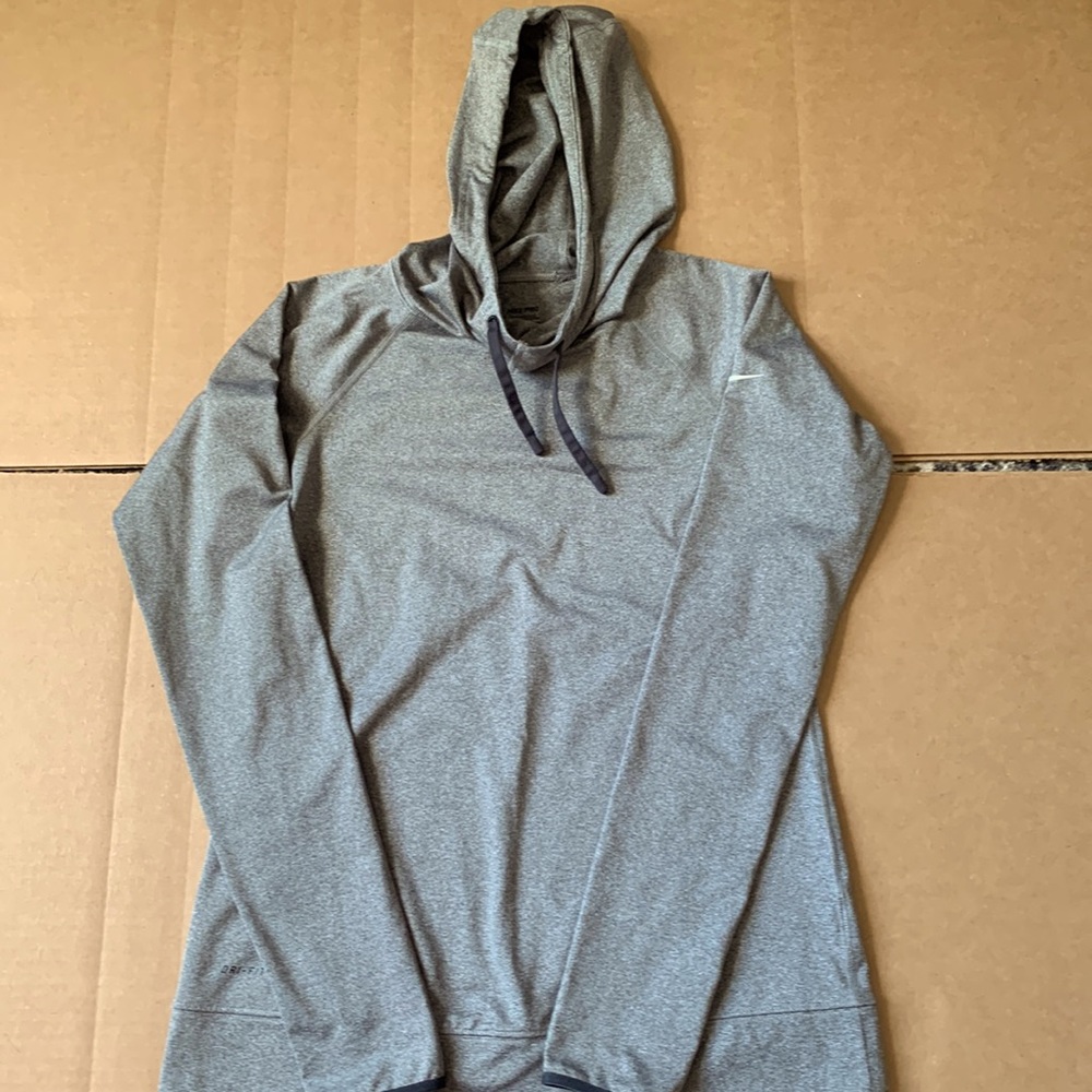 Grey nike pro sweat shirt in a women’s size M
